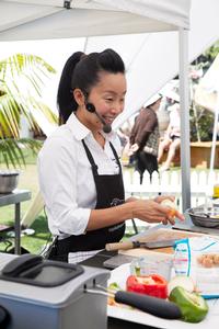 Sachie Nomura from Sachie's Kitchen demonstrates artful Japanese tapas at the Regal Salmon Star Marquee